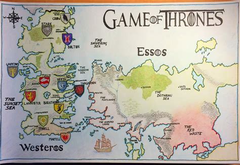 Mapa de Westeros y Essos