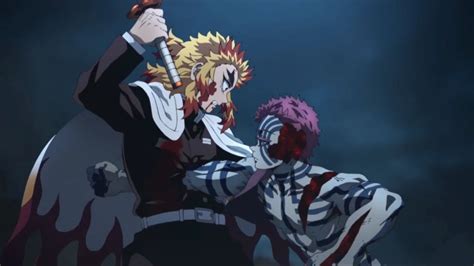 Akaza confrontando a Rengoku