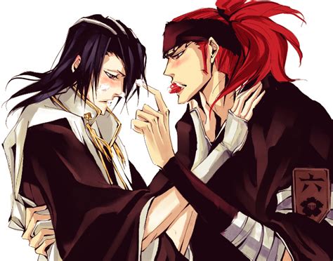Fanart de Byakuya Kuchiki y Renji Abarai en un contexto romántico