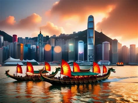 Barcos del dragón en Hong Kong