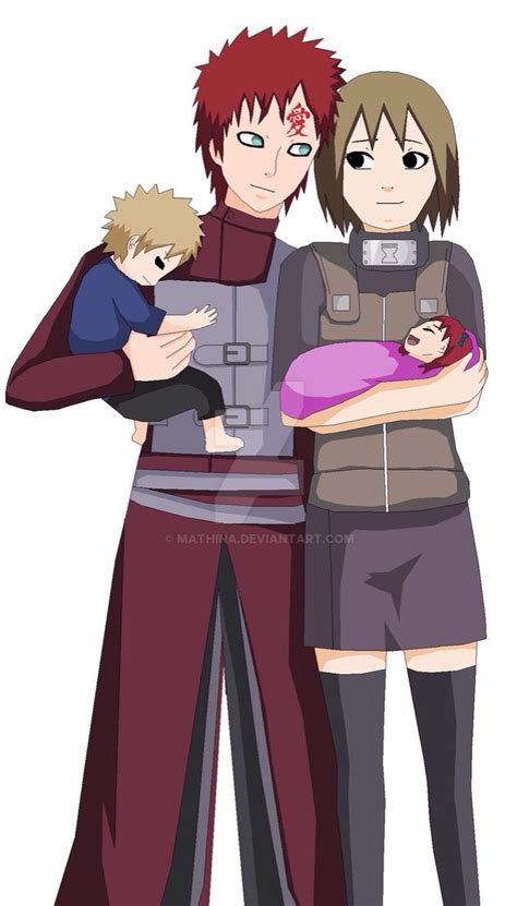 Ilustración de Matsuri y Gaara como pareja