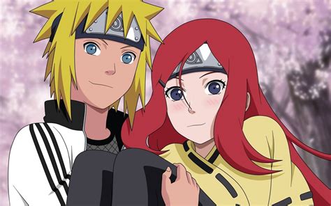 Minato Namikaze y Kushina Uzumaki protegiendo a Naruto