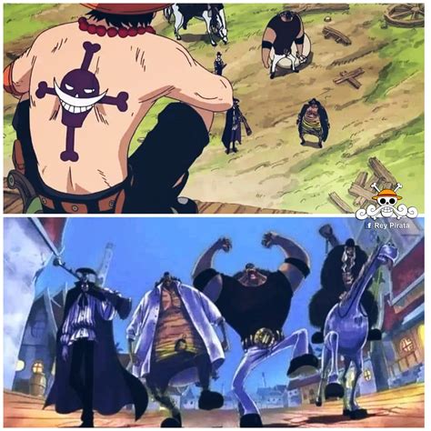 Ace y Barbanegra luchando en la Isla Banaro