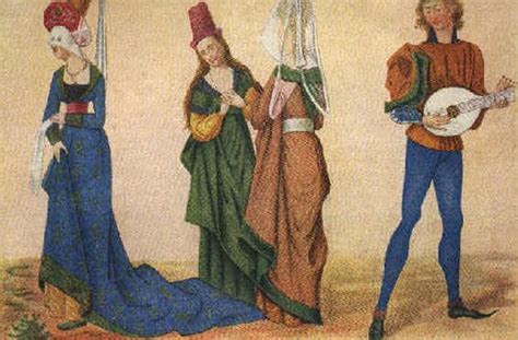 Ilustración de trovadores medievales