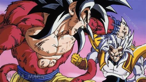 Goku vs Baby Vegeta en Super Saiyan 4