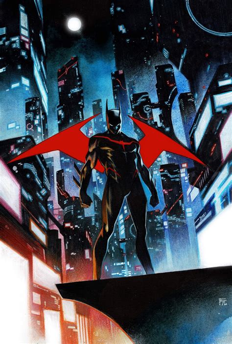 Batman y Terry McGinnis en Gotham City futurista