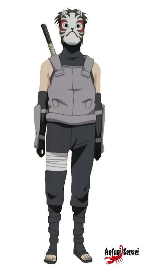 Sai en su traje ANBU con su cuaderno de dibujo
