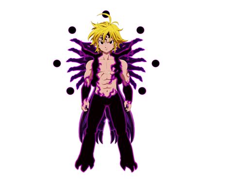 Meliodas transformándose en el Rey Demonio