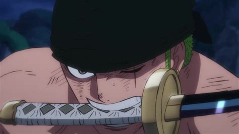 Roronoa Zoro con su banda negra en la cabeza