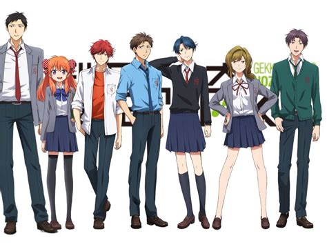 Ilustración de personajes de Gekkan Shoujo Nozaki-kun
