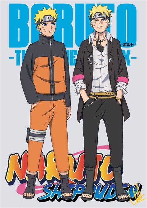 Naruto y Boruto luchando