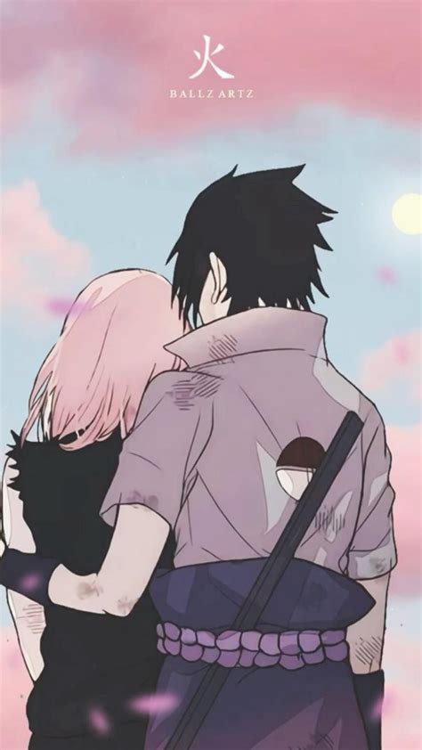 Sakura y Sasuke en el salón