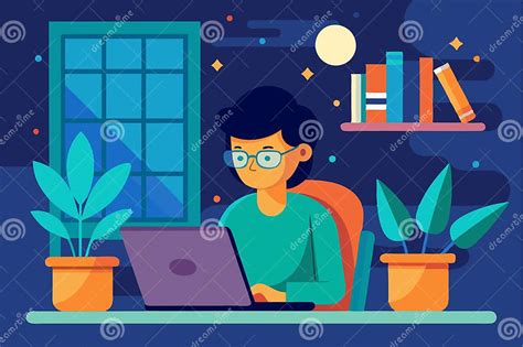 Persona cansada mirando su ordenador portátil por la noche.