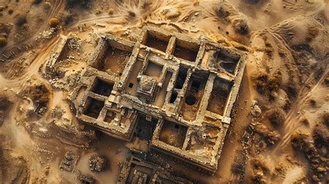 Ruinas antiguas en un entorno desértico