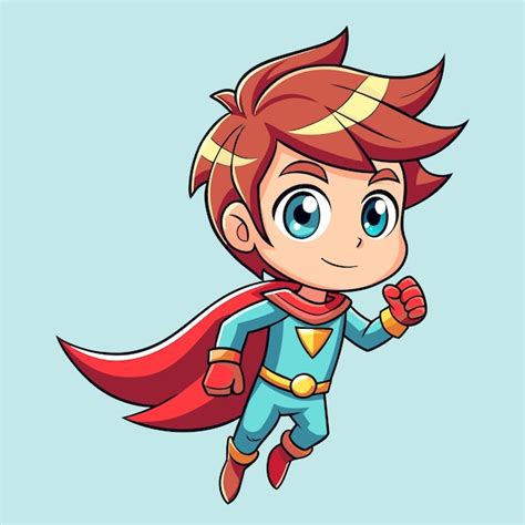 Ilustración de un personaje volando con una capa