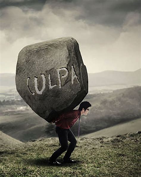 Ilustración que evoca el tema de la culpa y el pasado