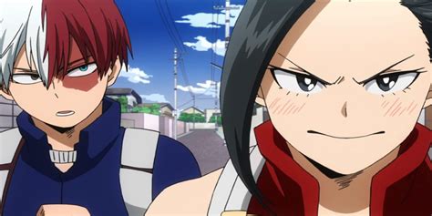 Ilustración de Shoto Todoroki y Momo Yaoyorozu en el festival Ennichi