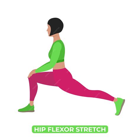 Ilustración de estiramiento de cadera