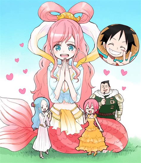 Vivi, Rebecca y Shirahoshi hablando sobre Luffy