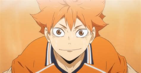 Shoyo Hinata inspirándose con el 