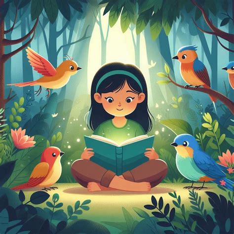 Ilustración de un niño descubriendo un libro mágico