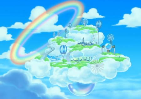 Ilustración de Skypiea, la isla en el cielo