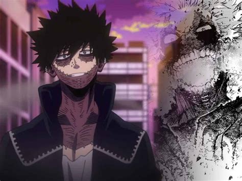 El aspecto desfigurado de Dabi debido a sus llamas