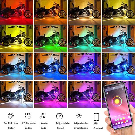 Esquema de baúl de motocicleta con luces LED