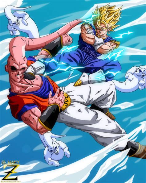 Vegetto luchando contra Super Buu