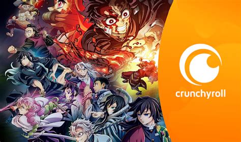Logos de Crunchyroll y Demon Slayer