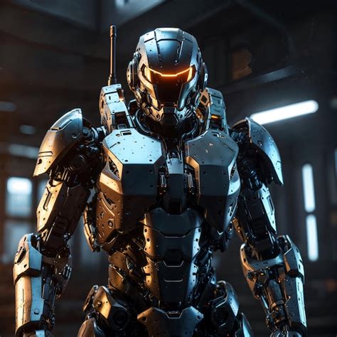 Un mecha de combate futurista, similar a los diseñados por Ves Larkinson.