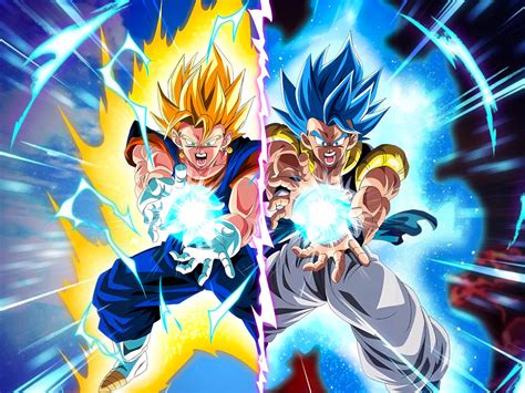 Tabla comparativa de las fusiones de Goku y Vegeta