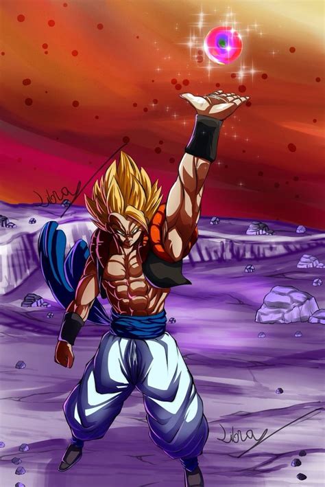 Gogeta ejecutando el Rompedor de Polvo Estelar