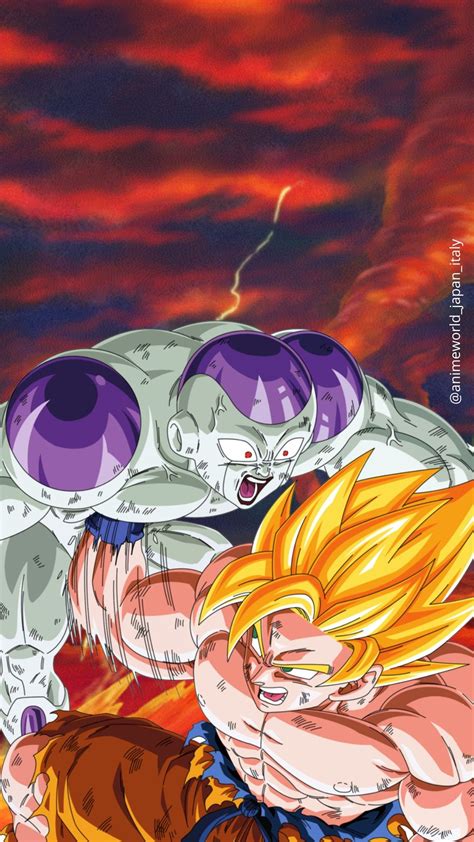 Freezer enfrentando a Goku