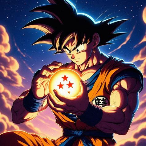 Ilustración de Bulma con Goku buscando las Esferas del Dragón