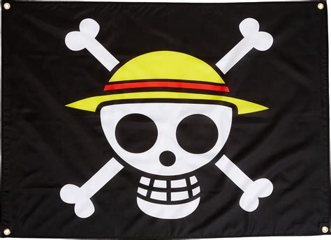 Bandera pirata de One Piece con el sombrero de paja
