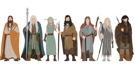 Ilustración de los personajes principales de 