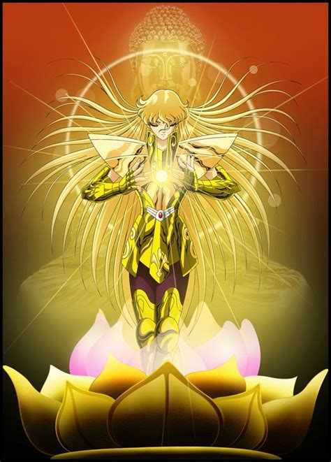 Ilustración de Shaka de Virgo en pose de meditación