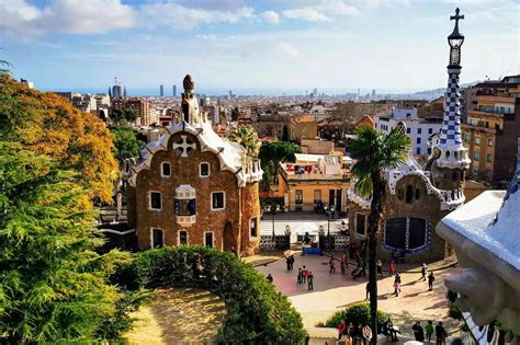 Parque Güell en Barcelona, España
