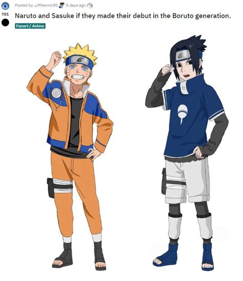 Ilustración conceptual de Naruto como verano y Sasuke como invierno