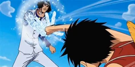 Ilustración de Aokiji usando sus poderes de hielo