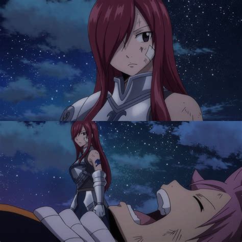Erza y Natsu destruyendo la luna