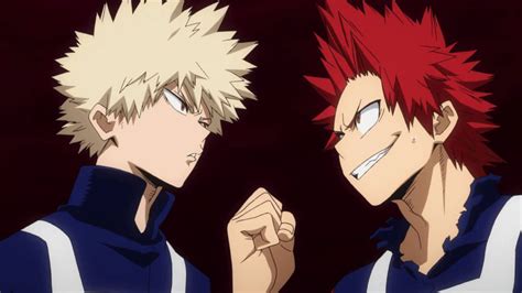 Bakugo y Kirishima entrenando juntos