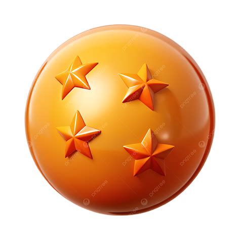 Primer plano de una Bola de Dragón de 7.5 cm mostrando las estrellas en relieve y la transparencia