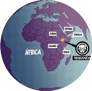 Mapa de Wakanda en África