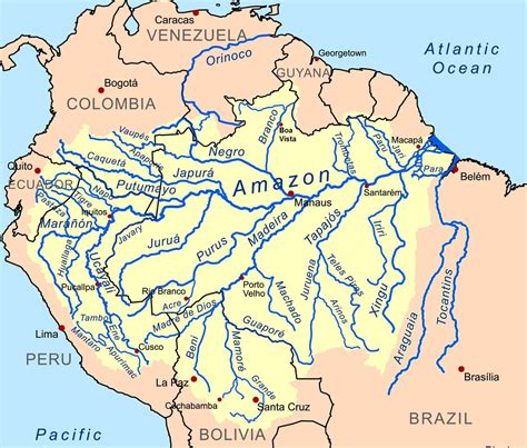 Mapa del Amazonas