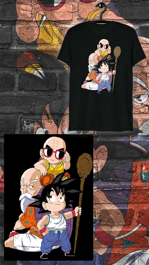 Ilustración de Goku y Krilin al estilo de Masashi Kishimoto