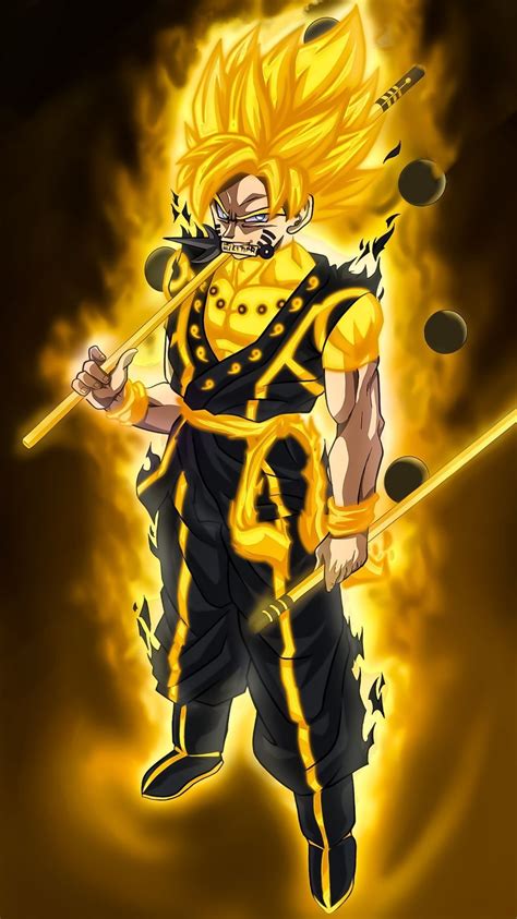 Ilustración de Goku en modo Sabio