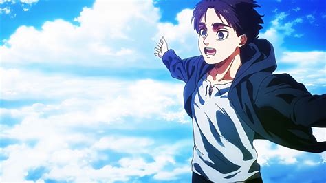 Eren y sus compañeros viendo el mar por primera vez