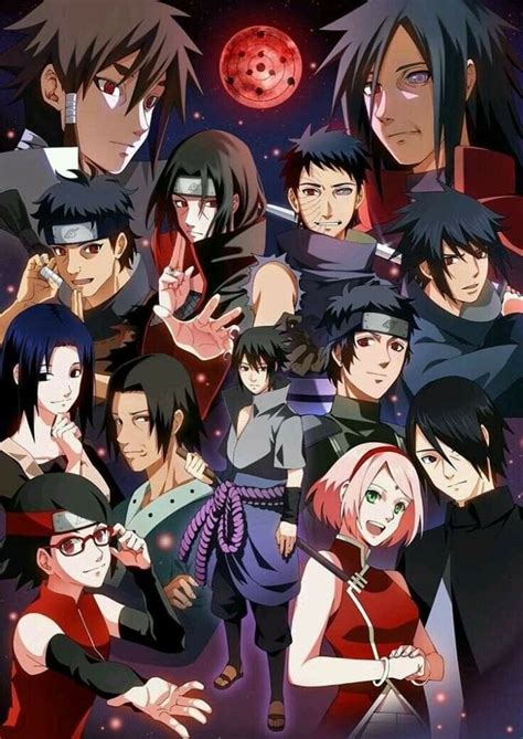 Ilustración del Clan Uchiha en Konoha